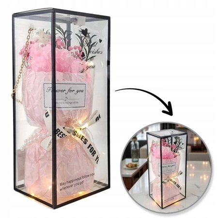 ECARLA Flower Box bukiet zapachowych kwiatów mydlanych w pudełku LED BUK20