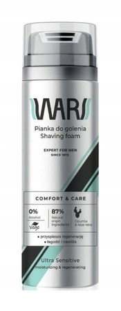 WARS Expert For Men pianka do golenia do skóry wrażliwej Ultra Sensitive 200ml