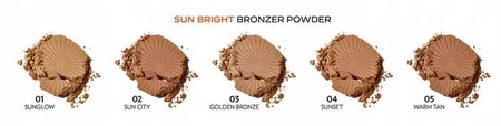 GOLDEN ROSE Sun Bright Bronzer Powder puder brązujący do twarzy 03 Golden Bronze 12,5g