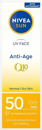 NIVEA Sun UV Face Anti Age Q10 przeciwzmarszkowy krem SPF50 50ml