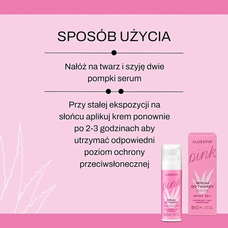 SYLVECO Aloesove Pink serum do twarzy SPF30 30ml TERMIN 10-2025