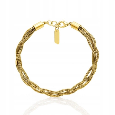 ECARLA bransoletka na rękę ze stali chirurgicznej pozłacanej BST1564