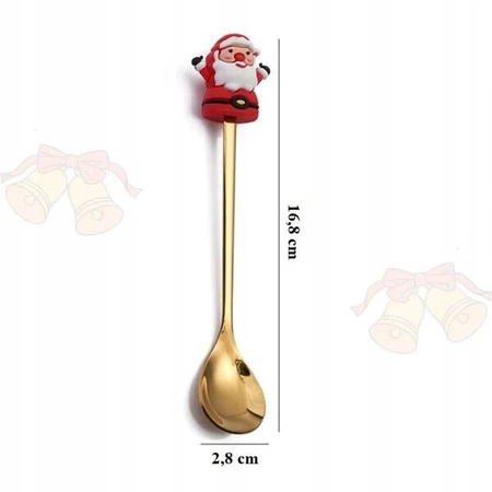 ECARLA zestaw łyżeczek i widelczyków ze świątecznymi figurkami 6szt w pudełku LYZ5