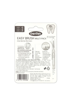 DENTEK Easy Brush szczoteczki interdentalne ISO1X4 ISO2X3 ISO3X3 10szt