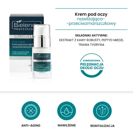 BIELENDA PROFESSIONAL Supremelab Men Line krem pod oczy nawilżająco przeciwzmarszczkowy 15ml