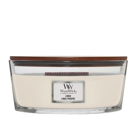 WOODWICK Core Hearthwick świeca w słoiku elipsa LINEN 453g 