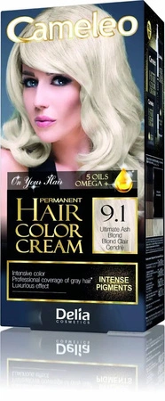 DELIA Cameleo farba do włosów permanentna 9.1 Ultimate Ash Blond Omega+