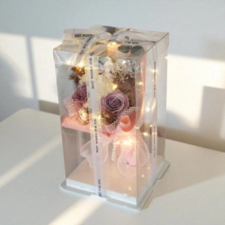 ECARLA Flower Box bukiet zapachowych kwiatów mydlanych w pudełku LED BUK18