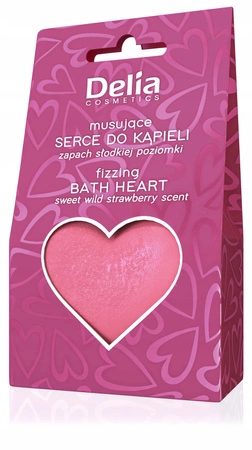 DELIA Bath Heart musujące serce do kąpieli zapach słodkiej poziomki 100g