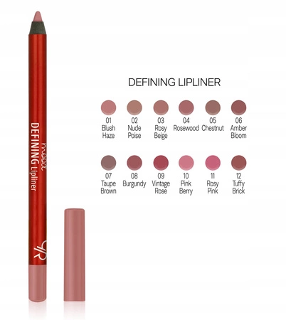 GOLDEN ROSE Mood Defining Lipliner konturówka do ust 10 Pink Berry 1,6g