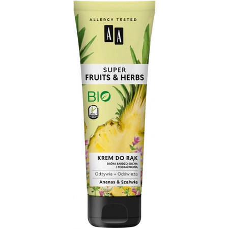 AA Fruits&Herbs krem do rąk Ananas i Szałwia 100ml