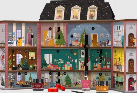 HISKIN Merry Christmas kalendarz adwentowy świeczki, dyfuzor, zapałki Kamienica