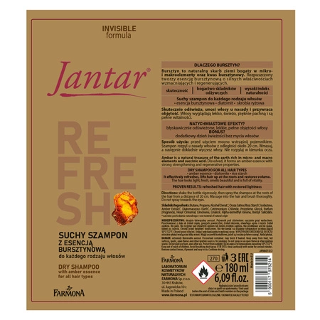 FARMONA Jantar suchy szampon do włosów 180ml