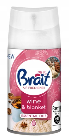 BRAIT Essential Oils wkład do automatycznych odświeżaczy powietrza WINE & BLANKET 250ml
