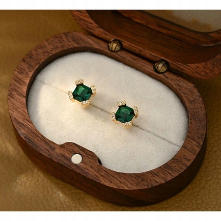 ECARLA kolczyki ze stali szlachetnej platerowanej 14k złotem KST3416