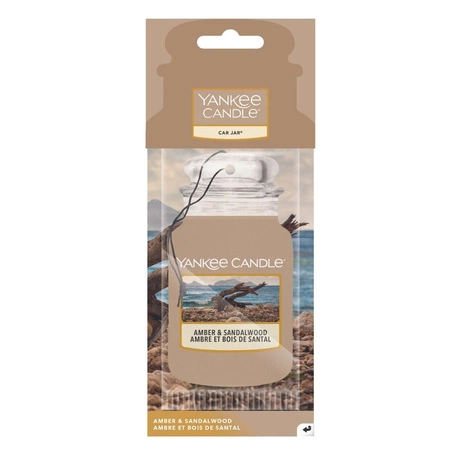 YANKEE CANDLE Car Jar Single zapach do auta AMBER & SANDALWOOD 15g
