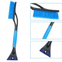 ECARLA skrobaczka do szyb z miotłą Niebieska