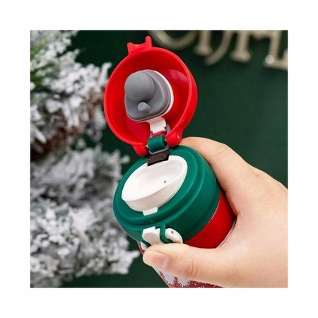 ECARLA bidon termos świąteczny zimowy 500ml Czarny BD39CZ