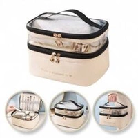 ECARLA kosmetyczka rozkładana dwupoziomowa Krem KS92WZ3