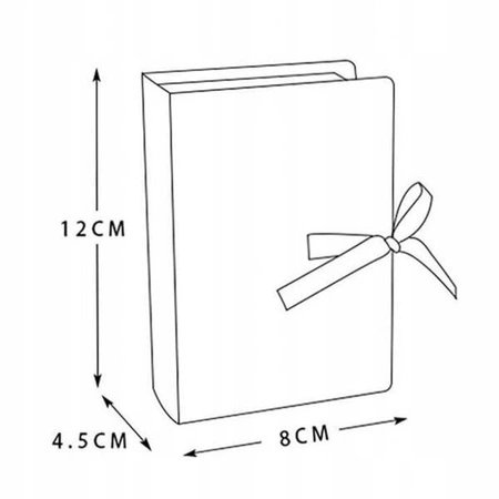 ECARLA pudełko prezentowe świąteczne z kokardą 13x9x4,5cm Merry Christmas Zielone OPO34