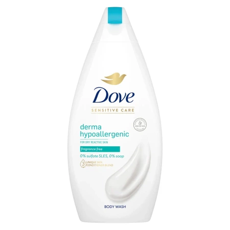 DOVE 0% Sulfate SLES żel pod prysznic Derma Hypoallergenic 450ml