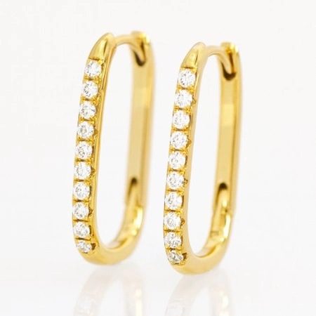 ECARLA kolczyki ze stali szlachetnej platerowanej 14k złotem KST3425