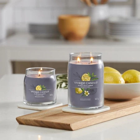YANKEE CANDLE Signature Duża świeca w słoiku BLACK TEA & LEMON 567g