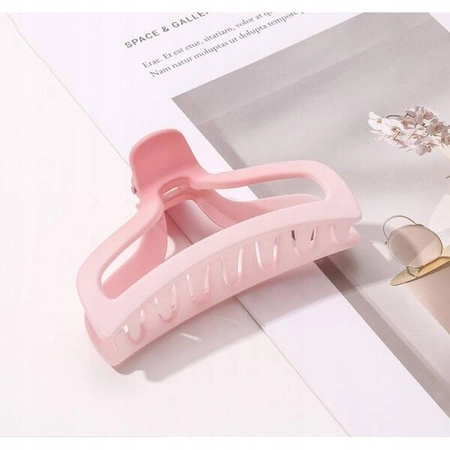 ECARLA spinka-klamra do włosów duża prostokąt róż XL 9,5cm SP173R