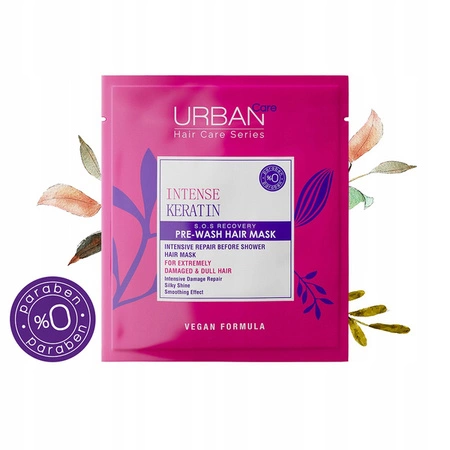 URBAN CARE Intense Keratin maska do włosów przed myciem regererująca 50ml