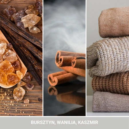 YANKEE CANDLE Signature Duża świeca w słoiku SMOKED VANILLA & CASHMERE 567g