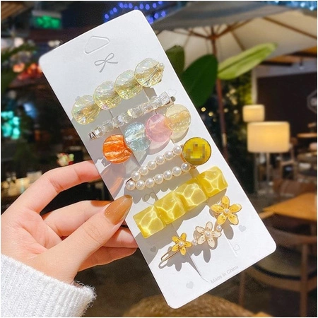 ECARLA zestaw spinek do włosów zdobionych 6szt SP398