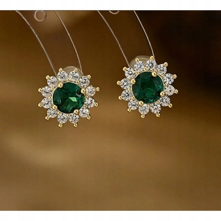 ECARLA kolczyki ze stali szlachetnej platerowanej 14k złotem KST3415