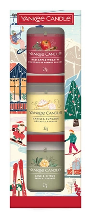 YANKEE CANDLE Apres Ski zestaw świec 3x mini słoiczek 3x37g