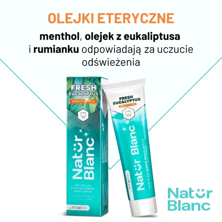 SYLVECO Natur Blanc pasta do zębów wrażliwych Fresh Eucalyptus 100ml