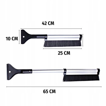 ECARLA skrobaczka do szyb teleskopowa ze szczotką SKROB05