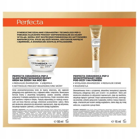 DAX Perfecta Ceramedica Pep-3 zestaw do twarzy 60+ (krem + krem pod oczy)