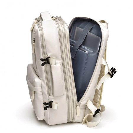 ECARLA plecak podróżny, kabinowy, wodoodporny z USB Różowy PL178