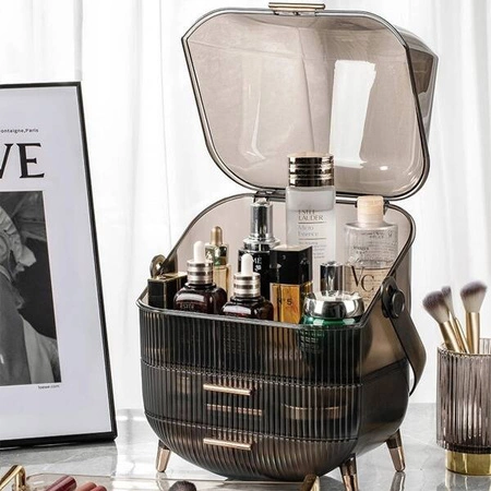 ECARLA organizer szkatułka na kosmetyki biżuterię Czarny CB54