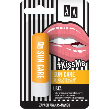 AA Kiss Me pomadka Sun Lato+Zima SPF25 3,8g