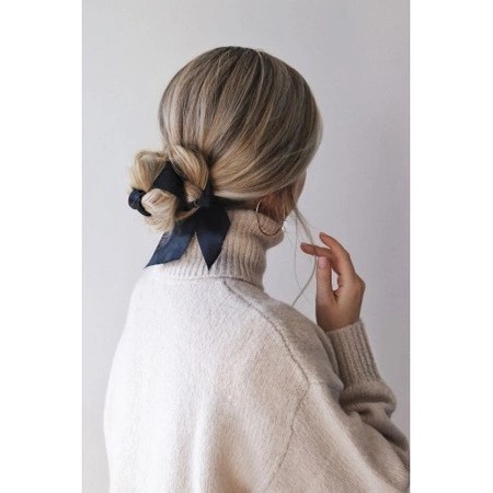 ECARLA zestaw gumek apaszek 2szt Czarna i Bordowa GUM196