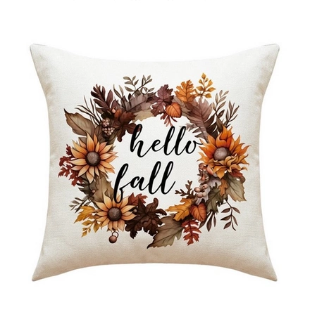 ECARLA Jesień poszewka na poduszkę 45x45cm BOHO Wieniec POD101
