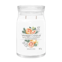 YANKEE CANDLE Signature Duża świeca w słoiku WHITE SPRUCE & GRAPEFRUIT 567g