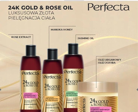 DAX Perfecta 24k Gold & Rose żel pod prysznic nawilżający Jaśminowa Rozkosz 400ml