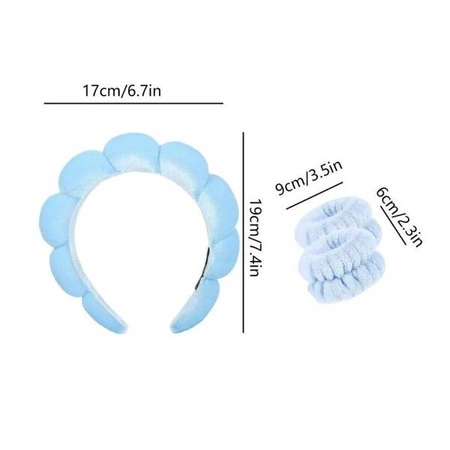 ECARLA zestaw opasek na głowę i nadgarstki Różowy O536R