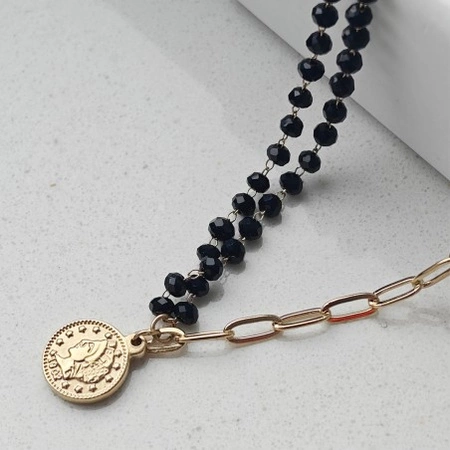 ECARLA naszyjnik ze stali szlachetnej pozłacanej NST1150