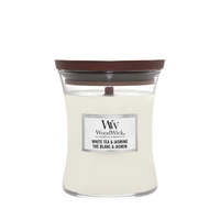 WOODWICK PlusWick średnia świeca w słoiku WHITE TEA & JASMINE 275g