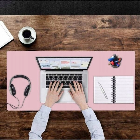 ECARLA podkładka na biurko dwustronna 50x80cm Różowo Kremowa MP47WZ3