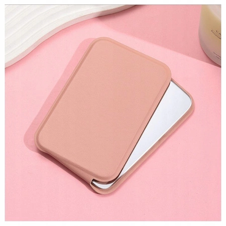 ECARLA lusterko kosmetyczne otwierane do torebki Różowe L17R