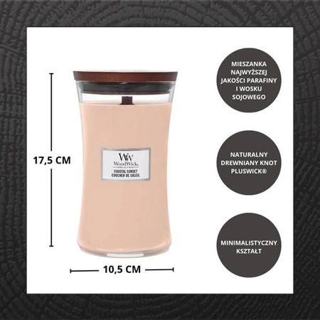 WOODWICK PlusWick duża świeca w słoiku COASTAL SUNSET 609,5g