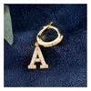 ECARLA kolczyk ze stali szlachetnej platerowanej 14k złotem Literka A KST1683A